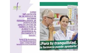 Curso Semipresencial "Implantación de un Servicio de Sistemas Personalizados de Dosificación (SPD) en Oficina de Farmacia para el aumento de la adherencia al tratamiento. 2ª Edición"